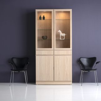 Klim 2053 vitrine hvit oljet eik